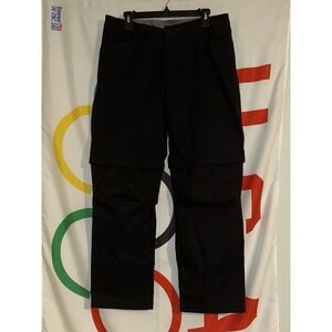 Eddie Bauer Convertible Pants Mens 34x32 Black Performance Stretch Tech Hiking
